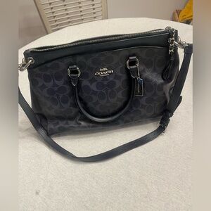 Gently used navy Blue COACH bag